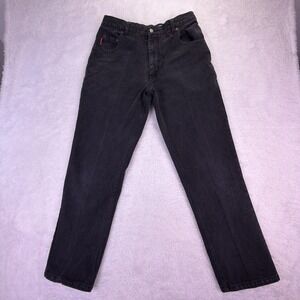 VTG Bugle Boy Jeans Mens 33x29 (tag: 34x30) Baggy Wide Skater Hip Grunge - Black